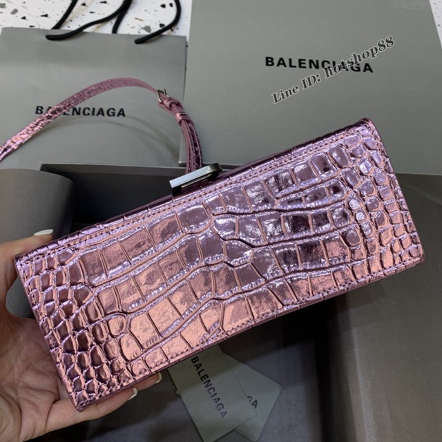 Balenciaga專櫃新款小號手提肩背女包原單沙漏包 巴黎世家星空粉色沙漏包 fyj1418